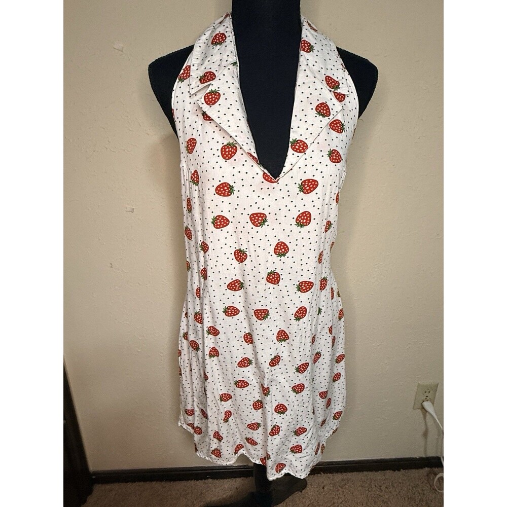 Her Pony The Label Woman’s Size 12 Strawberry Festival Dress Low Back V Neck
